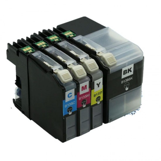 Brother LC139XLBK/ LC135XL ink Cartridges BK+C+M+Y