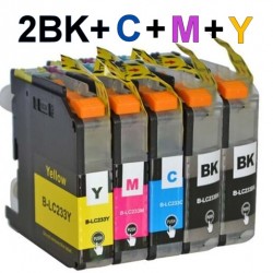 Brother LC233 ink Cartridge 2BK+C+M+Y