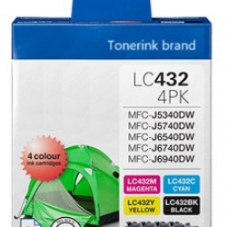 Brother LC432 BK+C+M+Y ink cartridge compatible