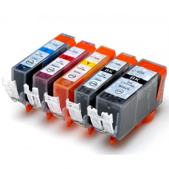 CANON PGI520 CLI521 XL Ink Cartridges Comp. x5