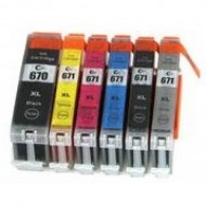 Compatible Canon PGI670XL CLI671XL Ink Cartridge Full Set (5 cartridges)