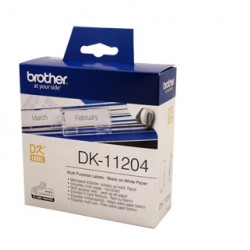 Brother DK11204 White Label - 17mm 54mm - 400 per roll