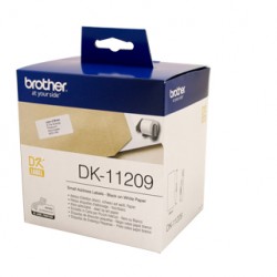 Brother DK11209 White Label - 29mm x 62mm - 800 per roll