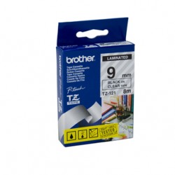 Brother 9mm Black Text On Clear Tape - 8 metres Tonerink Brand Tonerink Brand