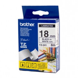 Brother 18mm Black Text On White Tape - 8 metres Tonerink Brand Tonerink Brand