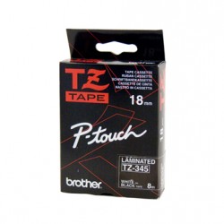 Brother 18mm White Text On Black Tape - 8 metres Tonerink Brand Tonerink Brand