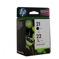 HP 21 & No.22 Combo Pack (C9351AA & C9352AA) - black, 185 pages and colour 170 pages 