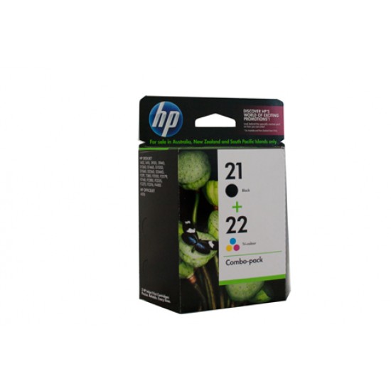 HP 21 & No.22 Combo Pack (C9351AA & C9352AA) - black, 185 pages and colour 170 pages 