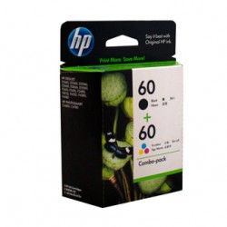 HP 60 Black and Colour ink Cartridge - Black, 200 pages Colour, 165 pages
