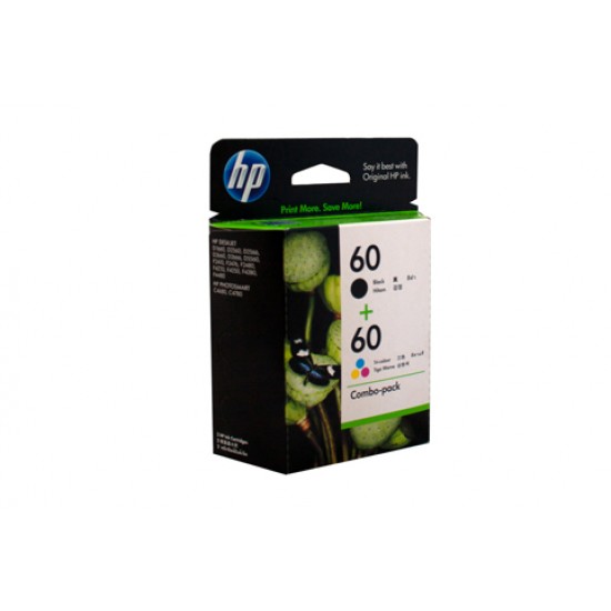 HP 60 Black and Colour ink Cartridge - Black, 200 pages Colour, 165 pages