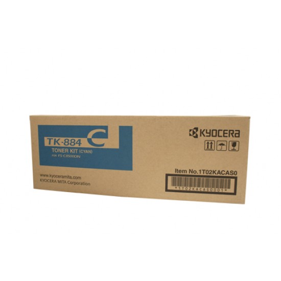 Kyocera TK884 Cyan Toner Cartridge - 18,000 pages