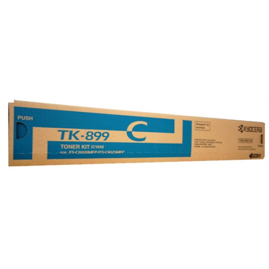 Kyocera TK899 Cyan Toner Cartridge - 6,000 pages