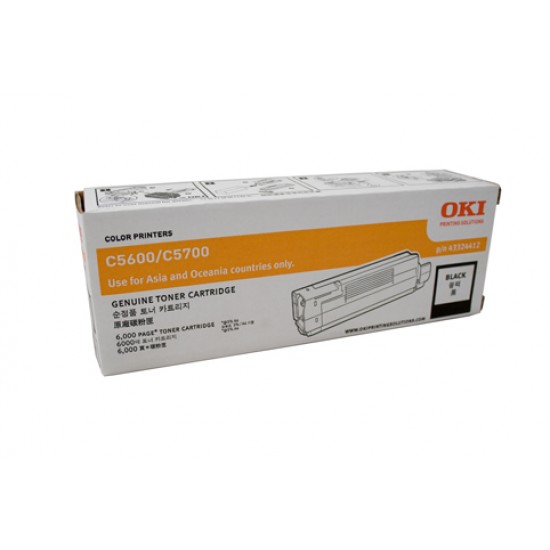 Oki C5600 / 5700 Black Toner Cartridge - 6,000 pages