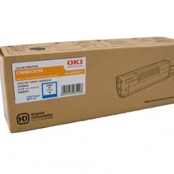 Oki C5650 Cyan Toner Cartridge - 2,000 pages