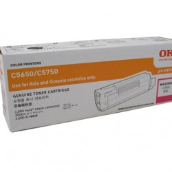 Oki C5650 Magenta Toner Cartridge - 2,000 pages