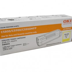 Oki C5800 / 5900 Yellow Toner Cartridge - 5,000 pages