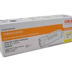 Oki C5850 / 5950 Yellow Toner Cartridge - 6,000 pages