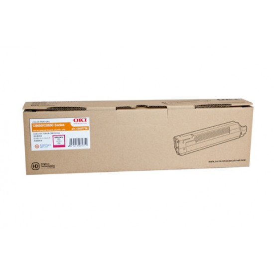 Oki C8600 Magenta Toner Cartridge - 6,000 pages