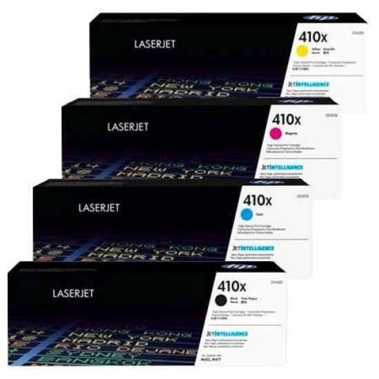 Compatible HP 410X CF410X+CF411X+CF412X+CF413X High Yield Full Set Toner Cartridge