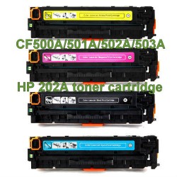 HP Toner Cartridges 202A - CF500A / CF501A / CF502A / CF503A white box low cost	