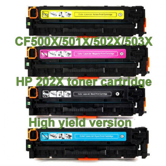 Compatible 202X CF500X/CF501X/CF502X/CF503X Toner Cartridge Lowcost white box	