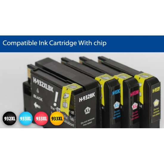 HP 932XL 933XL Ink Cartridge Compatible BK+C+Y+M