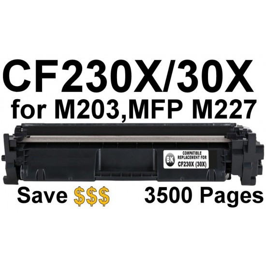 Compatible HP 30X / CF230X Toner Cartridge without smart chip